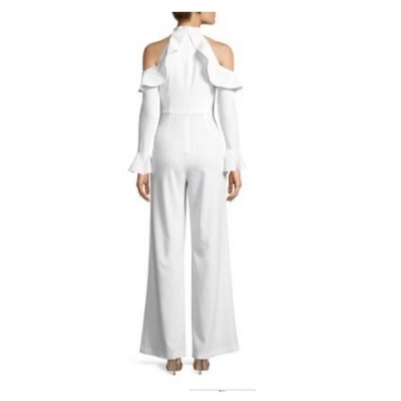 Nwt Monique Lhuillier Sz 4 white jumpsuit bachelorette party bride - Picture 6 of 10